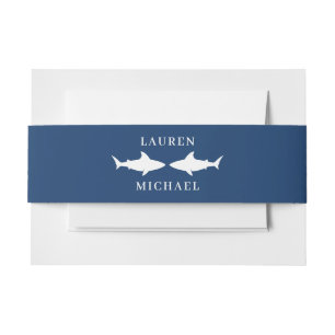 Shark Wedding Invitation Belly Band