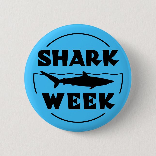 Shark Week 6 Cm Round Badge (Front)