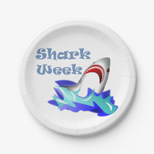 Shark Week Paper Plate