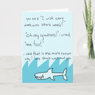 Shark Week Valentine Holiday Card