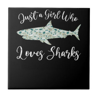 Shark Whale Zoo Keeper Girls Women Gift Ocean Ceramic Tile