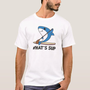 Shark Whats Sup Team Funny Sharks Paddling T-Shirt