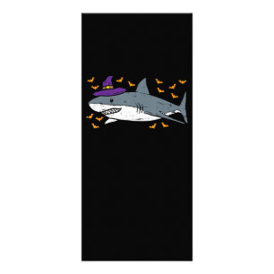 Shark Witch Funny Animal Halloween Rack Card