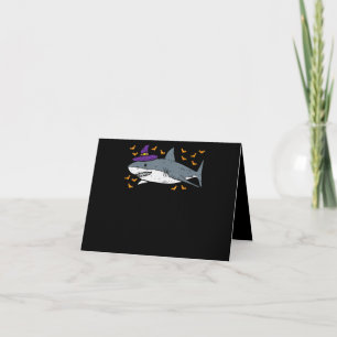 Shark Witch Funny Animal Halloween Thank You Card