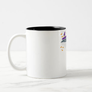 Shark Witch Funny Animal Halloween Two-Tone Coffee Mug