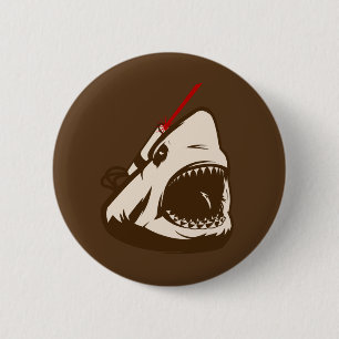 Shark with a Frickin' Laser Beam 6 Cm Round Badge
