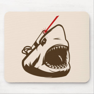 Shark with a Frickin' Laser Beam Mouse Pad