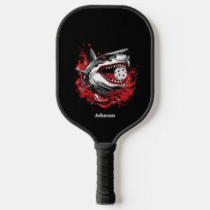Shark With a Pickleball Ball Monogram Pickleball Pickleball Paddle