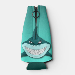 Shark with gradient background bottle cooler