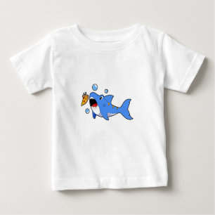 Shark with Pizza as Bait Baby T-Shirt