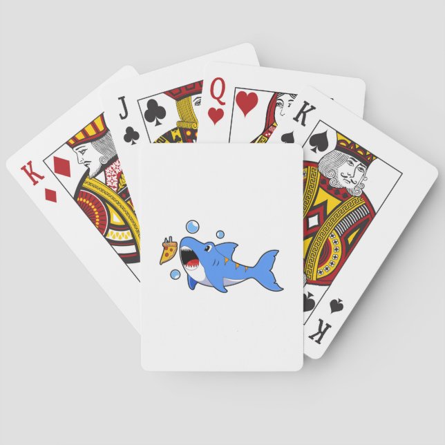 Shark with Pizza as Bait Playing Cards (Back)