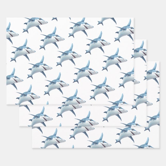 Shark Wrapping Paper Sheet (Set)