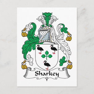 Sharkey Family Crest Postcard