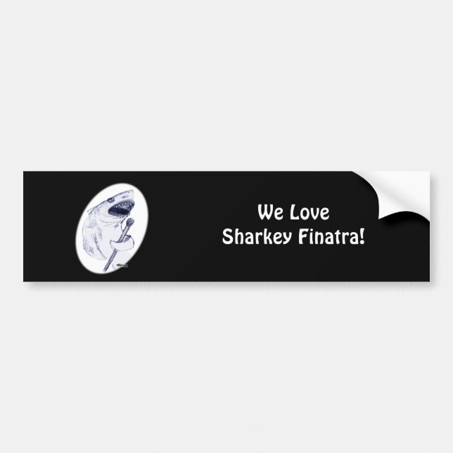 Sharkey Finatra Bumper Sticker (Front)
