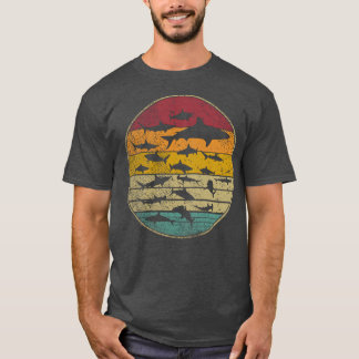 SharkFish Ocean Vintage Retro Style Funny Gift Ide T-Shirt