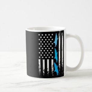 Sharks 4th Of July American Flag Boys Kids Men Ret Coffee Mug