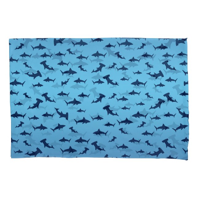 Sharks and Hammerhead Sharks Pillowcase (Front)