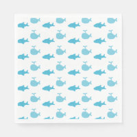 Sharks and Whales Blue Boy's Baby Shower
