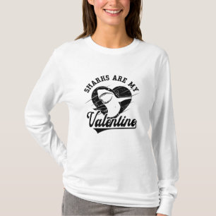 Sharks Are My Valentine Dive Freediver Freediving T-Shirt