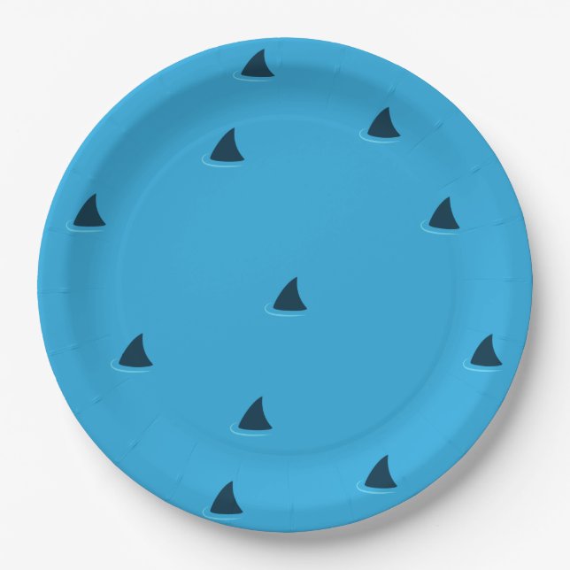 Sharks attention! paper plate (Front)