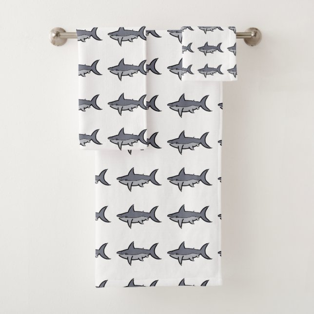 Sharks Bath Towel Set (Insitu)