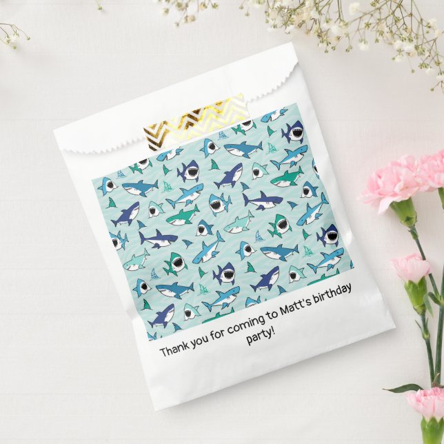 Sharks Birthday Party Blue Favour Bag (Sealed)