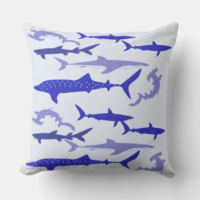 Sharks Blue Cushion (Front)