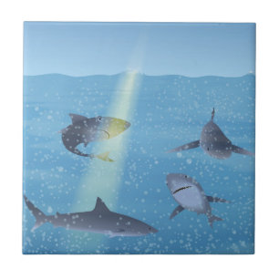Sharks Ceramic Tile