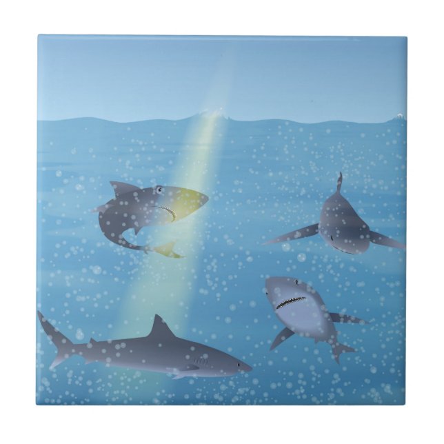 Sharks Ceramic Tile (Front)