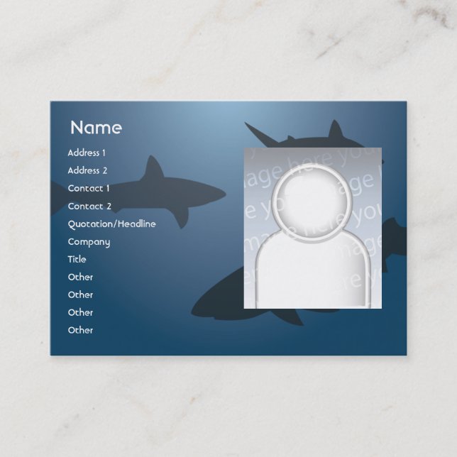 Sharks - Chubby Business Card (Front)