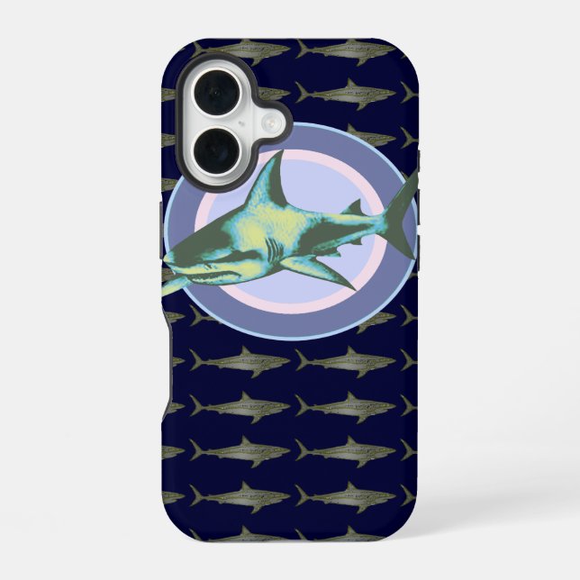 sharks cool 3g iPhone 16 case (Back)