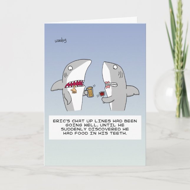 Sharks Dating - Happy Valentine's Day. Card (Front)