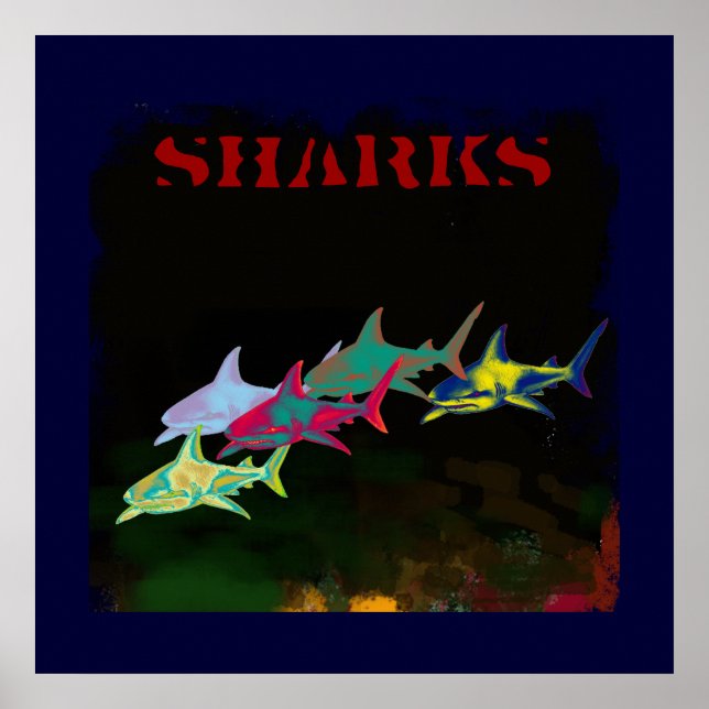 sharks decor prints (Front)