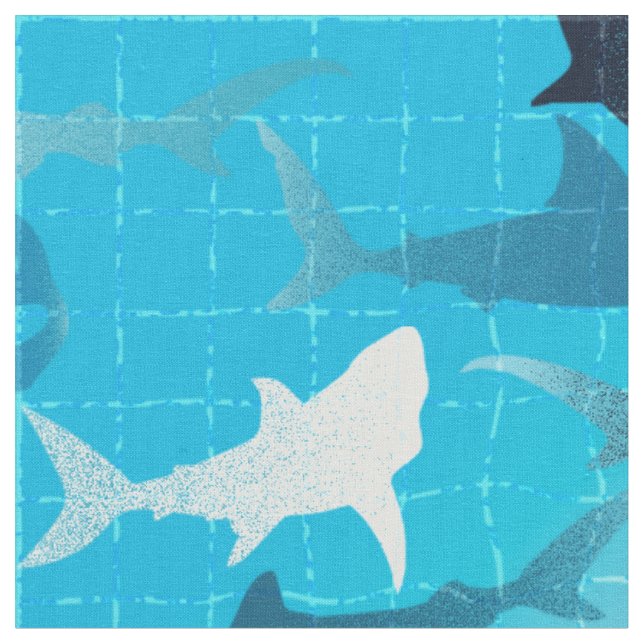 sharks! fabric (Close Up)