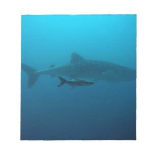 Sharks Fish Ocean Water Tropical Beach Peace Love Notepad