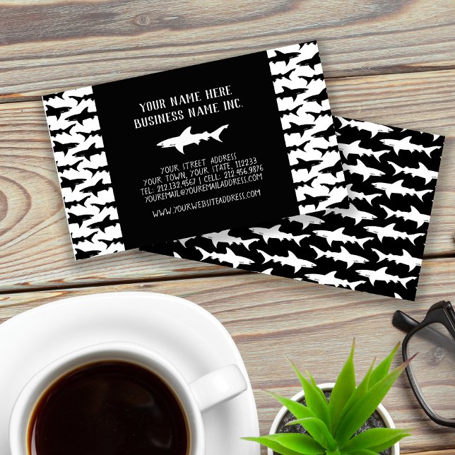 Sharks Fishing Boat Captain Nautical Business Card (Creator Uploaded)