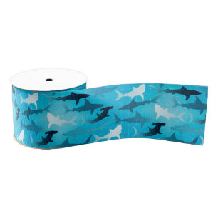 sharks! grosgrain ribbon