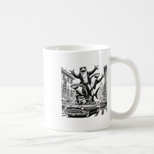 Sharks In A Vintage 50's Car In Rome Sticker Coffee Mug