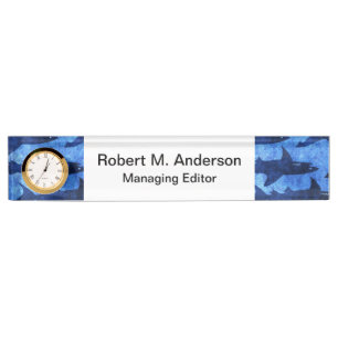Sharks in the Deep Blue Sea Nameplate