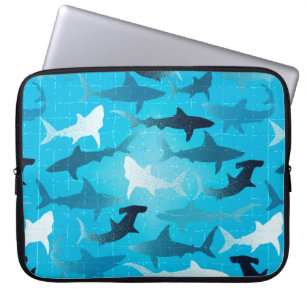 sharks! laptop sleeve