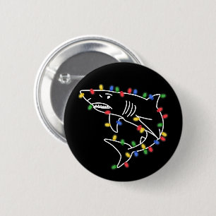 Sharks Lover Tree Christmas Xmas Pet Animal Shark  6 Cm Round Badge