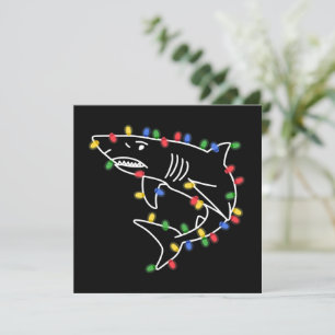 Sharks Lover Tree Christmas Xmas Pet Animal Shark  Holiday Card
