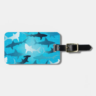 sharks! luggage tag