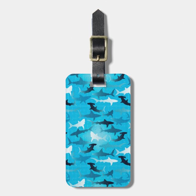 Sharks! luggage tag (Front Vertical)