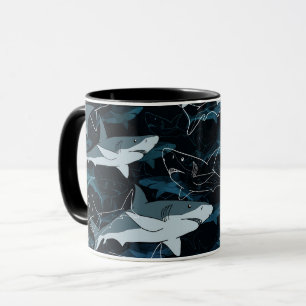 Sharks, marine,sea, fish, predator, animal, jaws,  mug
