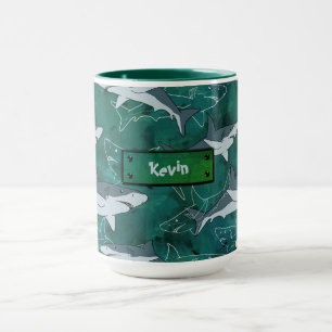 Sharks, marine,sea, fish, predator, animal, jaws,  mug