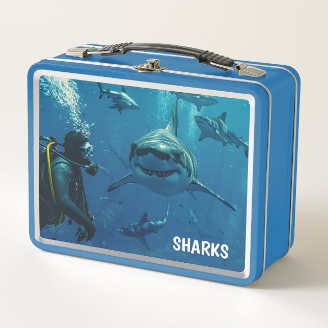 Sharks Metal Lunch Box (Front)