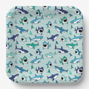 Sharks Paper Plate