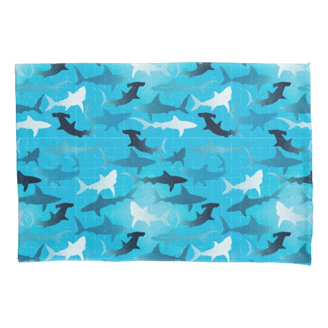 sharks! pillowcase (Front)
