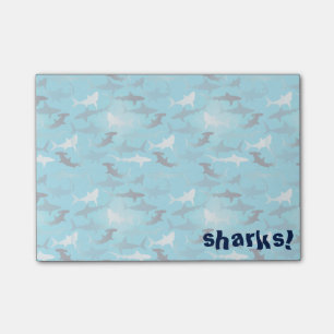 sharks! post-it notes
